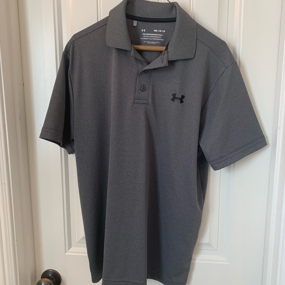 Grey Under Armour polo size M
